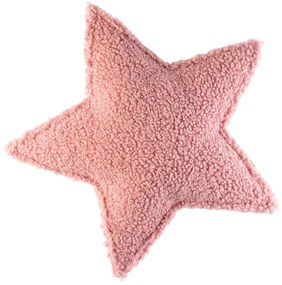 Różowa poduszka na sofę dziecięcą z materiału bouclé Star – Wigiwama