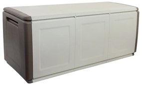 Plastikowa skrzynka z wiekiem, 1380x570x530 mm, beżowa