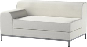 Pokrowiec na sofę lewostronną Kramfors 2-osobową kolor szary tkanina połyskliwa, strukturalna, welwetowa