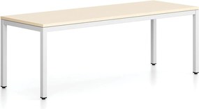 Ławka FRAME, podstawa biała, 1685 x 404 x 468 mm, brzoza