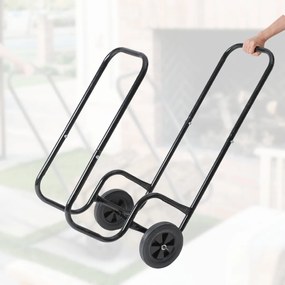 Wózek na drewno opałowe AUREL, 56x45x105cm, czarna Gardebruk