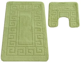 Zielony Komplet Antypoślizgowych Dywaników Łazienkowych 160X200 T2-G75