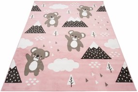 Różowy dziecięcy dywan w misie koala 60cm D8-Z28
