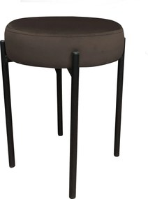 Taboret DIOR stelaż metalowy tkanina Welur : Kolor Stelaża - Czarny , Kolor tkaniny - VELVET - MG05, Typ tkaniny - Velvet