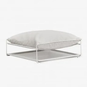 Pufa Ogrodowa Przekształcana W Stolik Pomocniczy Amaro Gardenia Biel - Sklum