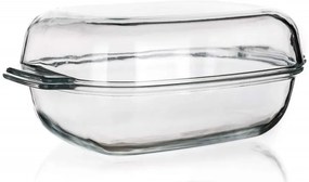 Banquet Szklane naczynie do zapiekania z pokrywką CASEO 5,7 l, kwadrat