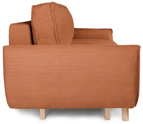 Pomarańczowa sztruksowa rozkładana sofa 218 cm Tori – Bonami Selection