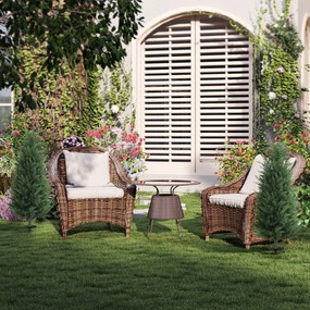 HOMCOM Zestaw 2 sztuk Sztucznych Roślin, Cyprysów z 831 Liśćmi, Wielofunkcyjne, Zielony