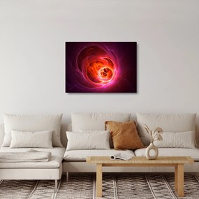 Obraz na szkle - nowoczesny obraz różowej abstrakcji (70x50 cm)
