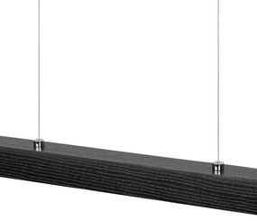 Czarna lampa wisząca LED 100 cm z drewna jesionowego L100KB-4K-SCHWARZ