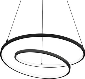 Ideal Lux - ściemnialna lampa wisząca LED na lince OZ LED/48W/230V śr. 60 cm CRI 90 czarna