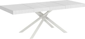 Stół rozkładany 180/284x90 cm Karida Premium frassino biała nogi białe