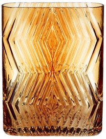 Pomarańczowy szklany wazon Hübsch Deco, wys. 18 cm