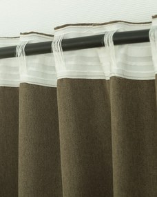 Zasłona BASIC na taśmie marszczącej 140x300cm jasne khaki 1 szt.