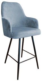 Hoker Westa krzesło barowe tkanina Welur podstawa metalowa
