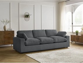 Ciemnoszara sztruksowa sofa 250 cm Belair – Bobochic Paris
