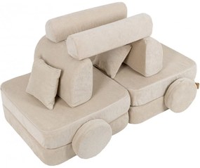 Pocket sofa plus slimcord ecru - meowbaby®