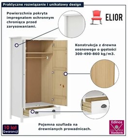 Szafa biała drewniana T0-A65