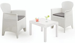 I.P.A.E-Progarden Zestaw ogrodowy AKITA, 3-częściowy, biała