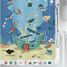 Zasłona prysznicowa 180x200 cm Pirates – Spirella