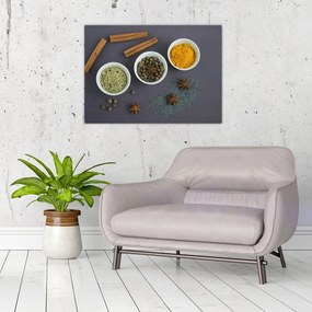 Obraz na szkle - przyprawy (70x50 cm)