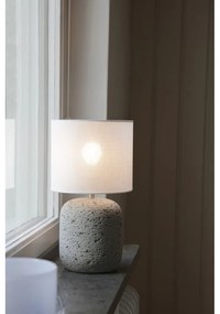 Szara lampa stołowa z tekstylnym kloszem (wysokość 33 cm) Montagna – Markslöjd