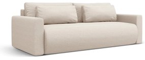Beżowa rozkładana sofa ze schowkiem 238 cm Belfast – Cosmopolitan Design