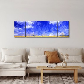 Obraz - Obraz olejny, Złote pole (170x50 cm)