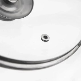 Orion Szklana pokrywa z uchwytem ze stali nierdzewnej, śr. 22 cm, 22 cm