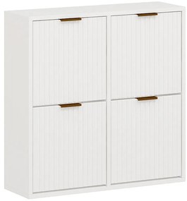 Szafka na buty z 4 klapami  - Biało-złota - FRALYN od Pascal Morabito