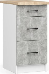 Szafka kuchenna dolna z szufladami w kolorze betonu E8-H88