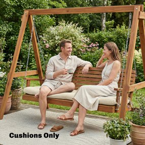 Outsunny Poduszka na Palety Zdejmowana z Paskami Mocującymi, Poduszka Ogrodowa na Leżaki 198 x 65 x 13 cm Beżowa | Aosom PL