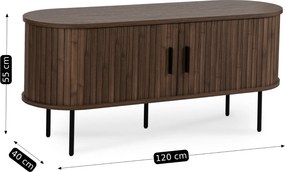 Szafka RTV do Salonu Dwudrzwiowa TRISH 120 cm Orzech Nowoczesna