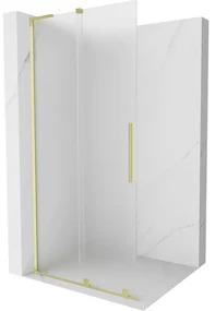 Mexen Velar L ścianka prysznicowa rozsuwana Walk-in 100 x 200 cm, szron 8 mm, złota szczotkowana - 871-100-003-33-55