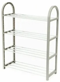 Compactor Czteropiętrowy stojak na buty na 12 parbutów Poly, 49,5 x 18,4 x 65 cm