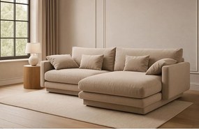 Beżowy narożnik (prawostronny) Torino – Micadoni Home