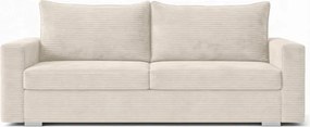 Sofa z Funkcją Spania DRAVOS Beżowa Sztruksowa Nowoczesna