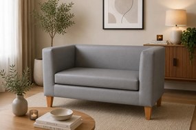 Sofa Monaco : Kolor nogi - Drewno, Kolor tkaniny - EKO-SKÓRA - 22D, Typ tkaniny - Eko-skóra , Wysokość nogi - 15 cm