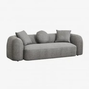 3-osobowa Sofa Z Tkaniny Chenilla Coco Szenila Gruba Granitowa Szarość - Sklum
