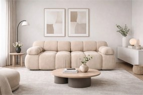 Sofa modułowa dwuosobowa, tkanina welurowa Salvador, Beżowy, Selia