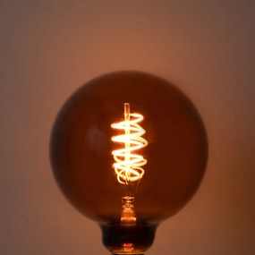 Zestaw 5 ściemnialnych żarówek LED E27 G125 brązowe 4W 120 lm 1800K