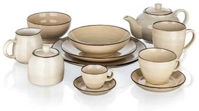 Banquet 6-częściowy zestaw kubków ceramicznych PALAS 400 ml, kremowy