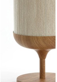 Lampa stołowa w naturalnym kolorze z tekstylnym kloszem (wysokość 50 cm) Dania – Light &amp; Living