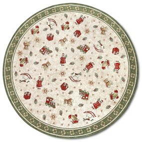 Zielony okrągły dywan z mieszanki bawełny ze świątecznym motywem ø 200 cm Toy's Delight Green Christmas – Villeroy&amp;Boch