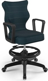 Młodzieżowe krzesło do biurka Norm Black rozmiar 5 (146-176,5 cm) z podnóżkiem