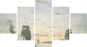 Obraz - Eugène Boudin, Entrance to the Harbor, Le Havre, reprodukcje (125x70 cm)
