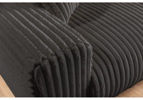 Ciemnoszara sztruksowa sofa 213 cm Justin – Ropez