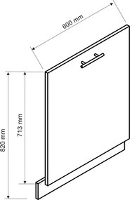 Front do zmywarki z panelem ukrytym 60 cm A0-D17
