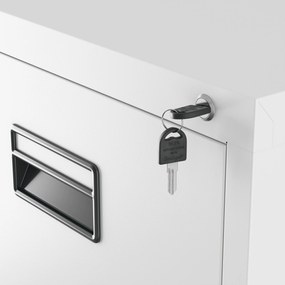 Metalowa szafa kartotekowa SARA V3, 460 x 1020 x 620 mm, biała