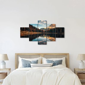 Obraz - Alpy, Włochy, Dolomity, Lago Antorno (125x70 cm)
